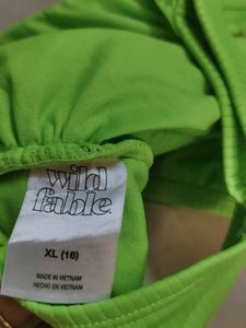 Neon Green Ribbed Sports Bra
