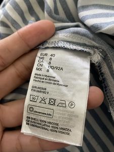 H&amp;M Pintresty Striped Tie-Front Dress
