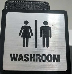 Washroom And Keep Silence Sign