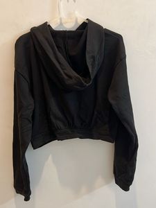 Black Cropped Hoodie