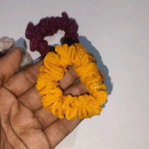 Handmade Colorful Scrunchie Set