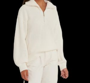 Printerest Knit Half Zipup Sweater