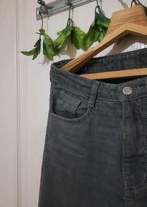Grey Denim Flared Jeans