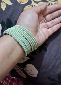 Mint Green Velvet Bangel Set Of 12