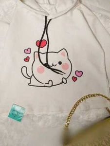 💗Cute Cat Print Crop Top💗