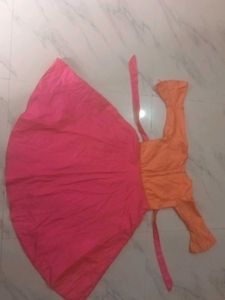 Girls Pink &amp; Peach Party Dress