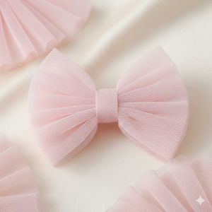Cute Bow Hair Clips - Set of 6 Pink Lavender white