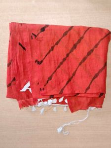 Red & Black Striped Dupatta