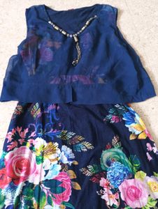 Floral Print One-Piece Set