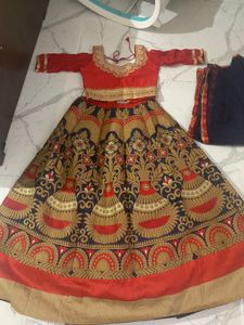 Brocade havy lahanga choli set