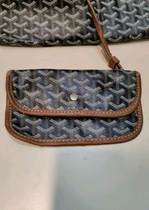 Auth Goyard Goyardine Black St. Louis PM Tote Bag