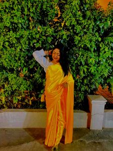 2 silk satin shiny saree