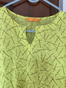 Elegant Green Printed Kurta