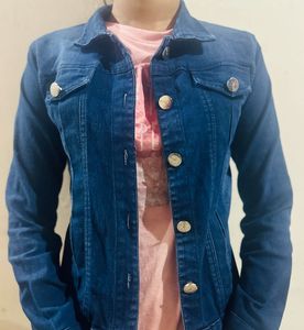 Jacket Dark Blue Coloured for Girls/Women Overcoat