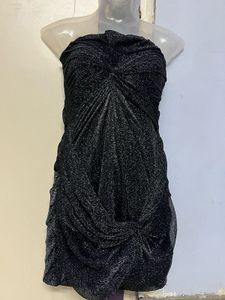 Pintrest Branded Sparkly Black Mini Dress