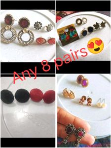 Assorted Earrings - 8 Pairs