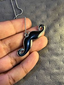 Black Moustache Necklace