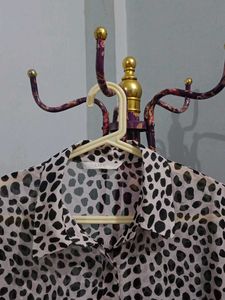 Black And White Chiffon Top