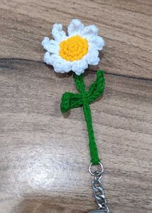 Crochet Daisy Keychain