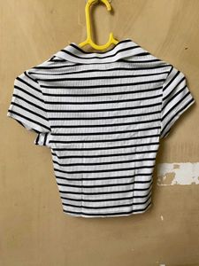 Ribbed Polo Top