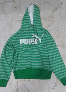 Green Stripe Puma Hoody