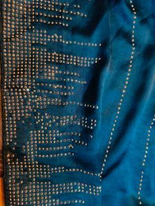 Elegant double colour Satin Saree