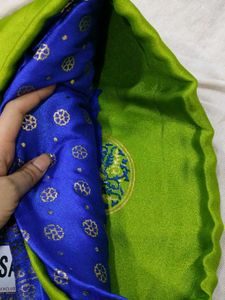 Elegant Green &amp; Blue Saree