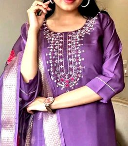 New Kurta With Bottom And Dupatta Set