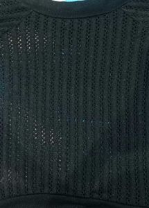 Black Mesh Knitted Top