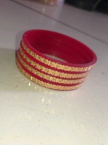 Red &amp; Gold Bangle Set