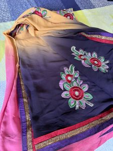 Ombre Floral Saree