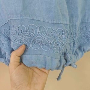 100% Linen Worked Top