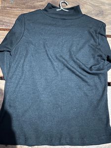 Black Turtle Neck Top