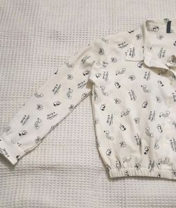 Printed Shirt With Elasticated Hemline