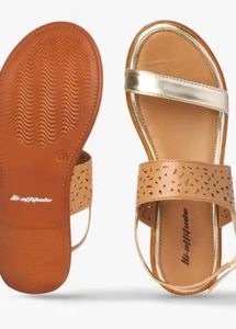 Hi-Altitude Tan &amp; Gold Sandals