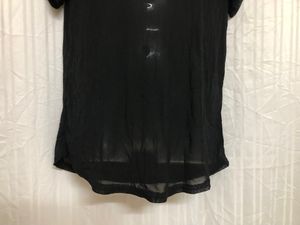 Ivmee Black Short Sleeve Net Top