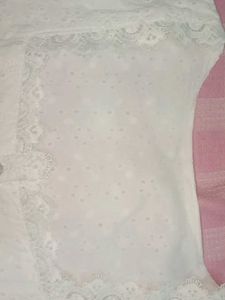 White Eyelet Blouse with Ruffle Sleeves