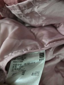 uniqlo baby Pink Puffer Jacket with Hood bust 32