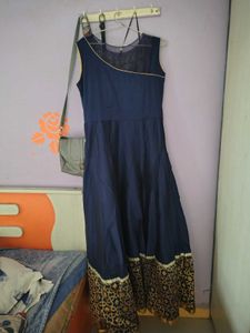 Elegant Navy Blue Ethnic Gown
