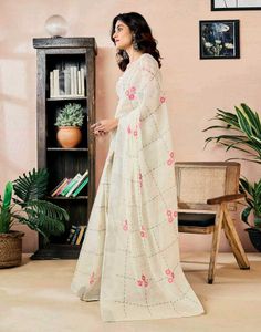 Elegant Floral Saree
