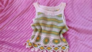 boho y2k knitted top