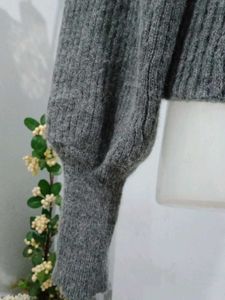 Grey Cropped Sweater