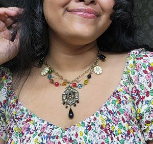 Handmade Layered Charm Necklace