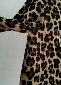 Zara Tan And Black Blouse
