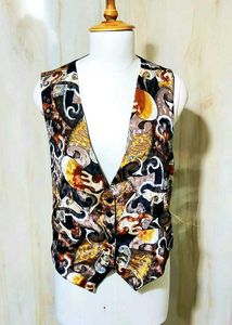 Vintage Patterned Vest size-38