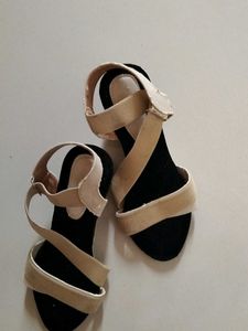 Elegant Beige-Strap Block Heels
