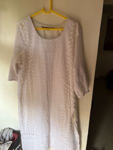 White Embroidered Kurta