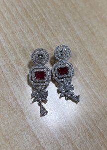 AD Peach Colour Earrings
