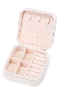 Bead Pouch(pink)Wth 2 Chains &amp; White Jewellery box