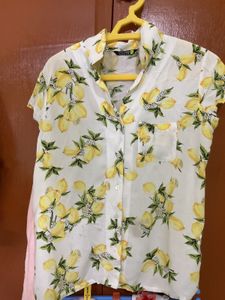 Lemon Print Shirt and short set